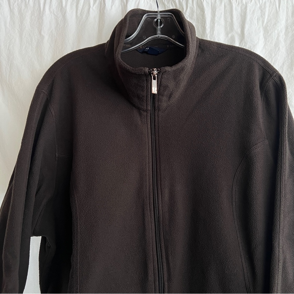 Plus Size Vintage Womens Lands' End Size 20W-22W (2X) Double Full-Zip Fleece